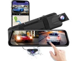 AZDome AR09 QuadHD 2CH Full Mirror Wifi Touch dashcam voor auto