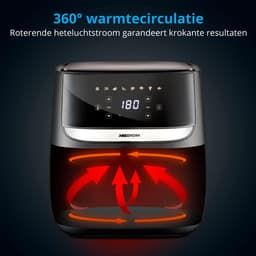MEDION Airfryer MD10532 - 5,7 L - ca. 1700 W - 9 programma’s - Zwart — thumbnail 10