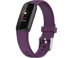 Siliconen Smartwatch bandje - Geschikt voor Fitbit Luxe siliconen bandje - paars - Strap-it Horlogeband / Polsband / Armband - Maat: Maat S