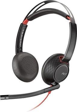 Plantronics C5220 Blackwire On Ear headset Telefoon Kabel Stereo Zwart Noise Cancelling Microfoon uitschakelbaar (mute) — thumbnail 1
