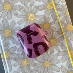 xoxo Wildhearts hoesje geschikt voor Airpods Pro 1 / Pro 2 - Can't Talk Now Pink - Ook als telefoonhoesje verkrijgbaar - schokbestendige case geschikt voor Airpod Pro (2) - koptelefoon case - Beschermhoes met tekst opdruk - print - roze / paars — thumbnail 3