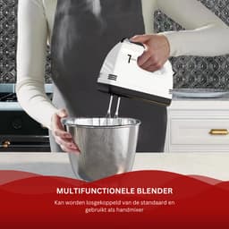 White-Label® Mixer met Mengkom - Keukenmachine - Keukenrobot - Zwart met Wit — thumbnail 3