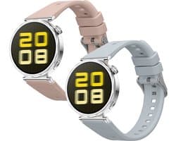 kwmobile horlogebandje geschikt voor Huawei Watch GT5 41mm / GT5 Pro 42mm / Watch GT4 41mm polsband - Smartwatch bandje van TPU - Activity tracker horloge band in lichtblauw / oudroze
