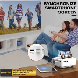 Mygroot - Mini Projector - Videoprojector - 7000 Lumen - Home Theater - 240 Inch Display - 90,000 Uur Lcd. — thumbnail 2