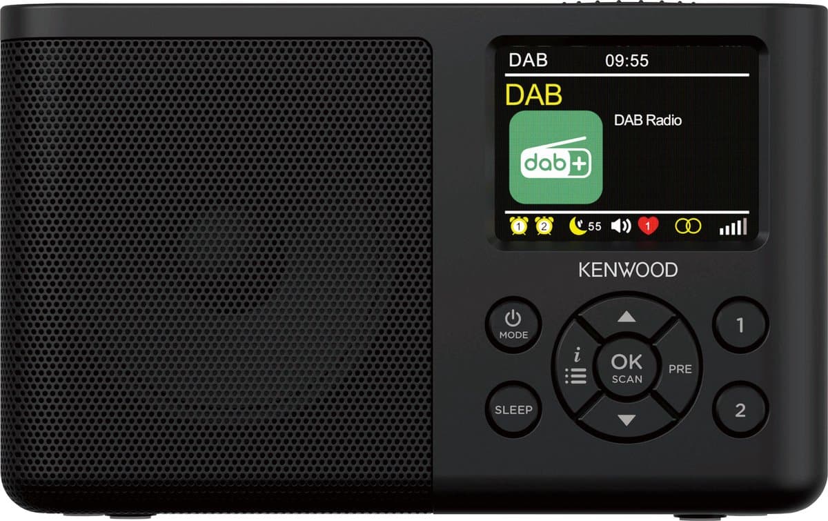 Kenwood CR-M33DAB DAB+ Radio - Interne accu - Zwart — afbeelding 1