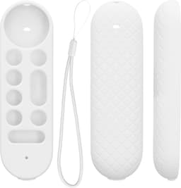 kwmobile hoes geschikt voor Google TV Streamer 4K - Siliconen anti-slip hoes voor afstandsbediening in wit — thumbnail 4