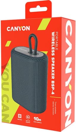 Canyon BSP-4 - Draagbare Bluetooth Speaker - 5W - FM Radio - Grijs — thumbnail 3
