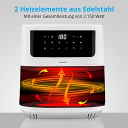 MEDION XL Airfryer P10 - 6,8 L - 2150 W - 9 programma’s - Wit — thumbnail 17