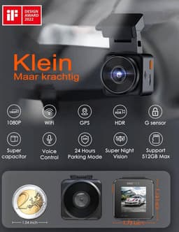 Vantrue E1 Lite FullHD Wifi GPS dashcam voor auto — thumbnail 2