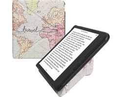 kwmobile e-reader hoesje geschikt voor Kobo Libra Colour hoes - Ereader flip case met standaard - E reader cover van kunstleer - In zwart / meerkleurig