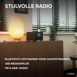 DAB radio - Audizio Vieste - DAB+ radio met subwoofer en Bluetooth - Zwart - Met afstandsbediening — thumbnail 2