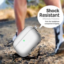 Cazy siliconen Hoesje geschikt voor Apple Airpods Pro 1 / AirPods Pro 2 - Inclusief karabijnhaak - Beschermt tegen krassen en stoten - Transparant — thumbnail 5