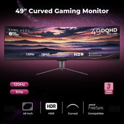 GAME HERO® 49 inch UltraWide Double QHD VA Monitor - 120Hz — thumbnail 2