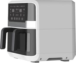 White-label® Dubbele Airfryer XXXL - Duo Heteluchtfriteuse - Geschikt voor Accessoires - 9L - Zilver — thumbnail 7