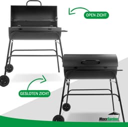 MaxxGarden Houtskoolbarbecue - Houtskoolbbq - cilindervorm - 90x90 cm — thumbnail 4