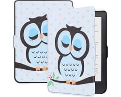 Hoes Geschikt voor Kobo Clara HD Hoesje Bookcase Cover Hoes - Hoesje Geschikt voor Kobo Clara HD Hoes Cover Case - Uil