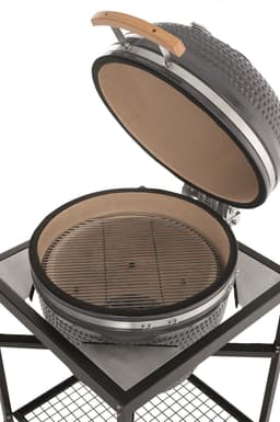 Landmann Kamado BBQ 26 inch Grijs - Tafelmodel - MLS Pizzasteen Ø57 cm - Keramische Houtskoolbarbecue - BBQ Egg - Thermometer - Grote Groepen — thumbnail 3