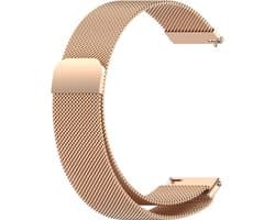 By Qubix - Geschikt voor Garmin bandje - Geschikt voor Garmin Venu / Sq / Sq2 / 2 plus - Milanese bandje - Champagne goud - Smartwatch bandje 20mm