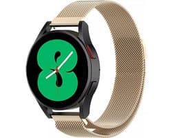 By Qubix - Geschikt voor Garmin bandje - Geschikt voor Garmin Forerunner 970 / 570 (47mm) / 255 - Milanese bandje - Vintage goud - Smartwatch bandje 22mm
