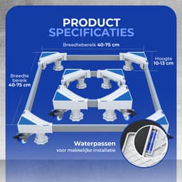 Wasmachine Droger Verhoger - Meubelroller - Wasmachine Meubel - Universele Transporthulp - Meubelverhoger Diverse Apparaten — thumbnail 4