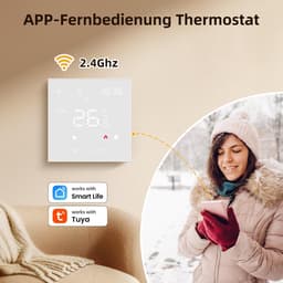 Slimme Thermostaat - Vloerverwarming Thermostaat - Energie Besparen - Met Externe Sensor - 16A 3600W - Wit — thumbnail 3