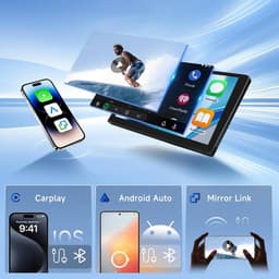 Auto Radio 9 Inch - 4GB RAM + 128GB Opslag - Android 15 met Navigatie - Draadloze Carplay en Android Auto - ShopVlot — thumbnail 2