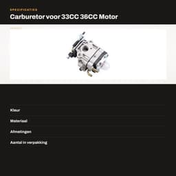 Carburateur Nieuwe Vervanging - Carburateur Synchronisatie Set - Carburateur Afstelgereedschap - Metaal - 7 cm Grootte - Inlaatopening 10,5 mm - Motorcarburateur — thumbnail 4