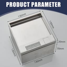 Vloerstopcontact 2AC + 1USB + 1RJ45 - roestvrij staal - waterdicht - ideaal voor inbouw - ShopVlot — thumbnail 4