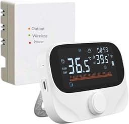 Slimme Thermostaatsensor - Verwarming Monitor - Klimaatbeheersing Thuis - App en Spraakbesturing - 300m Bereik - Wit — thumbnail 1