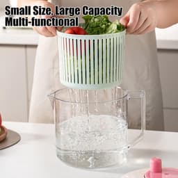 Fruit Spinner Kom - Sla Wasmachine - Groenten Wassen - Handmatige Rotatie - 235 x 195 cm - Enkel Kenmerk — thumbnail 3