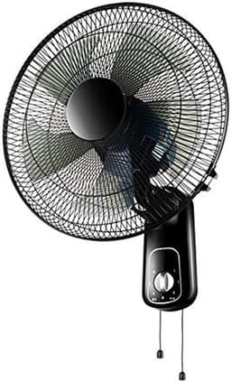 Wandventilator Zwenkbaar - Elektrische Ventilator - Ruimte Koelen - Krachtige Motor - 45 cm - Zwart — thumbnail 1
