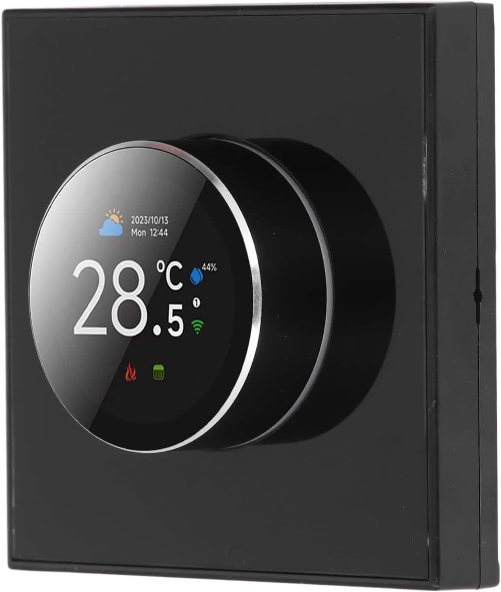 Slimme Thermostaat - Digitale Regelaar - Comfort Verhoging - App en Spraakbesturing - 1.81 Inch Scherm - Zwart — afbeelding 1