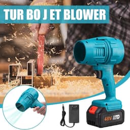 Turbine Spray Ventilator - Luchtblazer Draadloos - Auto Interieur Reinigen - Krachtige Turbine Luchtstroom - 962 g - Blauw — thumbnail 4