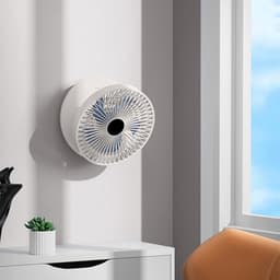 Wandventilator - Mini ventilator - Ruimte besparen - Opvouwbaar ontwerp - 9.4D x 20.5W x 9.4H cm - Wit — thumbnail 5