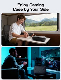 JSAUX Double-Decker Travel Case voor ROG Xbox Ally X & ROG Xbox Ally - Dubbele Opberglaag - Schokbestendig - Zwart - BG0136 — thumbnail 5