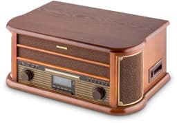 Auna Platenspeler met luidspreker, Retro platenspeler met 3 snelheden en USB-aansluiting, Platenspeler in vintage design, Vinyl Record Player, Platenspeler voor platen — thumbnail 5