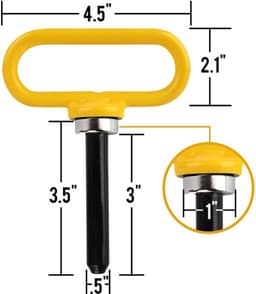 Koppelingsstift Ultrasterk - Magnetische Koppelingspen - Grasmaaier-Aanhanger - Eenvoudig In- en Uithangen - Neodymium Magnetisch - Voor Eén Hand Gebruik - Aanhangerpen — thumbnail 2