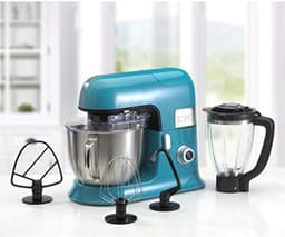 Keukenmachine XL - Mixer Kneedrobot - Bakken en Mixen - Planetaire Beweging - 6.5 Liter Kom - Blauw — thumbnail 5