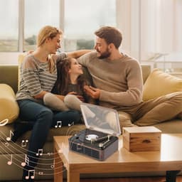 Retro CD-speler - Bluetooth-luidspreker - ingebouwde stereoluidsprekers - FM-radio en USB-poort - met afstandsbediening - voor thuis, kantoor en als cadeau — thumbnail 4