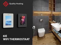 Wifi Thermostaat - Slimme Regelaar - Energie Besparen - App Bedienbaar - 82 x 82 mm - Wit — thumbnail 4