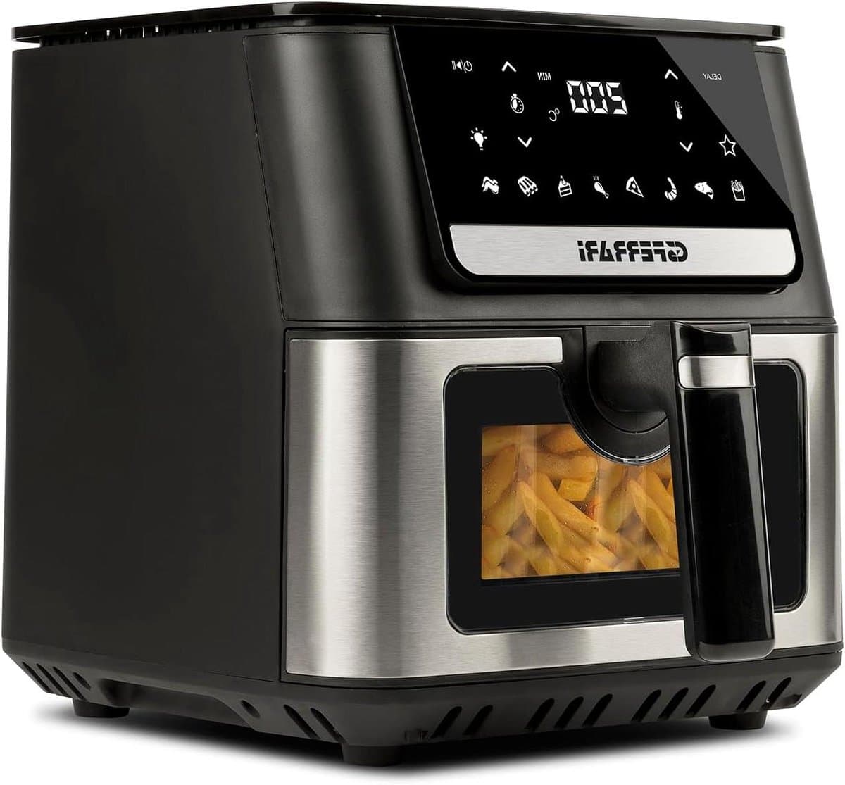 Heteluchtfriteuse - Airfryer - Gezond Koken - Verhoogd Dienblad - 65 Liter - Zwart — afbeelding 1