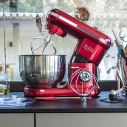 Keukenmachine - Mixer Banketbakker - Deeg Kneden - Planeetmengsysteem - 5.5 liter - Rood — thumbnail 4