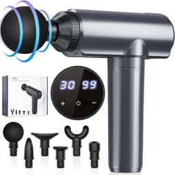 SnelShoppen - Massagepistool voor Spieren met 30 Instelbare Niveaus, 6 Massagekoppen, LCD-Display en Spiermassageapparaat voor Thuisgebruik, Sport en — thumbnail 1