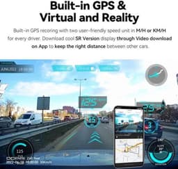Dashcam voor Auto - Dash Cam - Dual Car Camera Recorder 1944P HD Voor- en Achtercamera - GPS Wifi Car DVR - 24U Parkeerbeveiliging - D²save Opslag — thumbnail 3