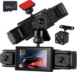 Dashcam - Zwart - 4-camera systeem - 360° bewaking - Voor Auto's — thumbnail 1