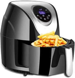 Compacte Luchtfriteuse - Olievrije Oven - Gezond Koken - Digitaal Touchscreen - 30 Min Timer - Zwart — thumbnail 1