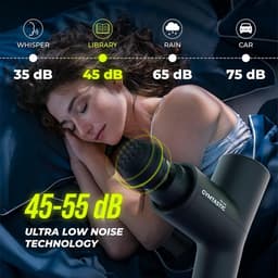 Massagepistool met Verwarmende Kop - Zwart - Handzaam Massageapparaat voor Nek, Schouder en Rug - Voor Ontspanning en Herstel — thumbnail 4