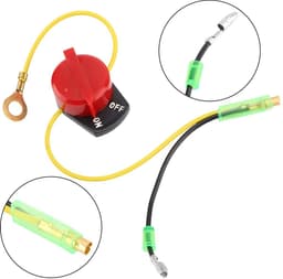 SnelShoppen - Stopknop Aan Uit Schakelaar voor Buitenboordmotor met Metalen Behuizing - Start Stop Functie voor ATV, Dirtbike, Grasmaaier, Tuin, Werkp — thumbnail 5