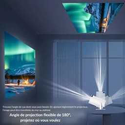 SnelShoppen - Portable Projector 1080p, 7500 lm, Android 11, Bluetooth 5.0, 4K Compatibel, 200 Inch Beeldscherm, Ideaal voor Filmavonden, Feesten, Cam — thumbnail 2