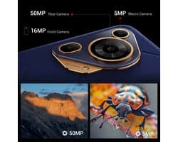 Smartphone Orange 256 GB ROM 8 GB RAM Android 14 6.88 Inch IPS Display 50 MP Camera 5G Mobiele Telefoon